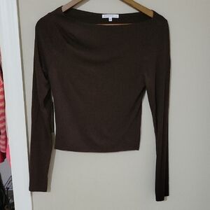 Brown Long Sleeve Top